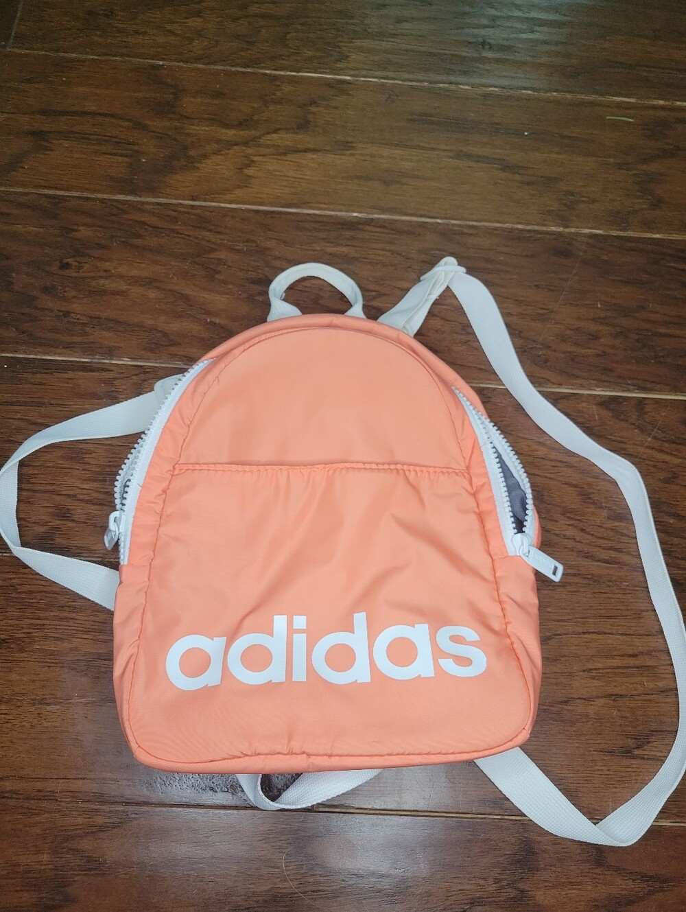 adidas Peach and White Mini Backpack